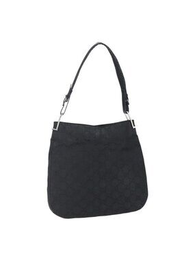 Authentic GUCCI GG Canvas Shoulder Bag Outlet Black 001 3166 1705